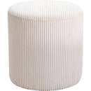  Color_Beige -- Meridian Roy Microsuede Fabric Upholstered Stool IMAGE 3