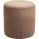  Color_Brown -- Roy Brown Microsuede Fabric Upholstered Stool IMAGE 3