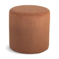  Color_Cognac -- Roy Cognac Microsuede Fabric Upholstered Stool IMAGE 1