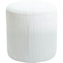  Color_Cream -- Roy Cream Microsuede Fabric Upholstered Stool IMAGE 3