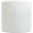  Color_Cream -- Roy Cream Microsuede Fabric Upholstered Stool IMAGE 4