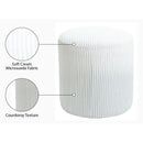  Color_Cream -- Roy Cream Microsuede Fabric Upholstered Stool IMAGE 7