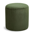  Color_Green -- Roy Green Microsuede Fabric Upholstered Stool IMAGE 1