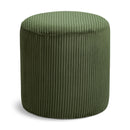  Color_Green -- Roy Green Microsuede Fabric Upholstered Stool IMAGE 1