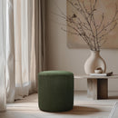  Color_Green -- Roy Green Microsuede Fabric Upholstered Stool IMAGE 2