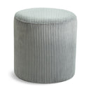Meridian Roy Grey Microsuede Fabric Ottoman/Stool IMAGE 1