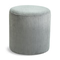  Color_Grey -- Roy Grey Microsuede Fabric Upholstered Stool IMAGE 1