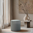  Color_Grey -- Roy Grey Microsuede Fabric Upholstered Stool IMAGE 2