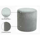  Color_Grey -- Roy Grey Microsuede Fabric Upholstered Stool IMAGE 7