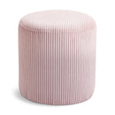  Color_Pink -- Roy Pink Microsuede Fabric Upholstered Stool IMAGE 1