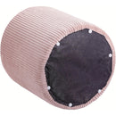 Color_Pink -- Roy Pink Microsuede Fabric Upholstered Stool IMAGE 5