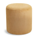  Color_Yellow -- Roy Yellow Microsuede Fabric Upholstered Stool IMAGE 1