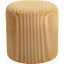  Color_Yellow -- Roy Yellow Microsuede Fabric Upholstered Stool IMAGE 3