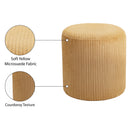  Color_Yellow -- Roy Yellow Microsuede Fabric Upholstered Stool IMAGE 7