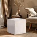  Color_Beige -- Meridian Roy Microsuede Fabric Upholstered Stool IMAGE 2