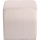 Meridian Roy Beige Microsuede Fabric Ottoman/Stool IMAGE 4