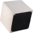  Color_Beige -- Meridian Roy Microsuede Fabric Upholstered Stool IMAGE 7