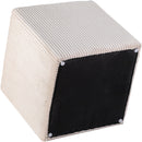 Meridian Roy Beige Microsuede Fabric Ottoman/Stool IMAGE 7