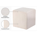  Color_Beige -- Meridian Roy Microsuede Fabric Upholstered Stool IMAGE 9