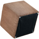 Meridian Roy Brown Microsuede Fabric Ottoman/Stool IMAGE 7