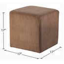 Meridian Roy Brown Microsuede Fabric Ottoman/Stool IMAGE 8
