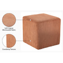 Meridian Roy Cognac Microsuede Fabric Ottoman/Stool IMAGE 9