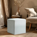  Color_Cream -- Roy Cream Microsuede Fabric Upholstered Stool IMAGE 2