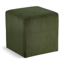  Color_Green -- Roy Green Microsuede Fabric Upholstered Stool IMAGE 1