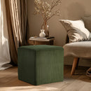  Color_Green -- Roy Green Microsuede Fabric Upholstered Stool IMAGE 2
