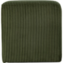 Meridian Roy Green Microsuede Fabric Ottoman/Stool IMAGE 5