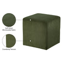  Color_Green -- Roy Green Microsuede Fabric Upholstered Stool IMAGE 9