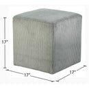  Color_Grey -- Roy Grey Microsuede Fabric Upholstered Stool IMAGE 8