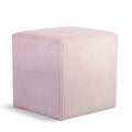  Color_Pink -- Roy Pink Microsuede Fabric Upholstered Stool IMAGE 1