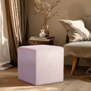 Color_Pink -- Roy Pink Microsuede Fabric Upholstered Stool IMAGE 2