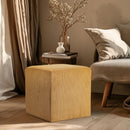  Color_Yellow -- Roy Yellow Microsuede Fabric Upholstered Stool IMAGE 2