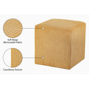  Color_Yellow -- Roy Yellow Microsuede Fabric Upholstered Stool IMAGE 8