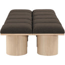  Color_Brown/ Natural -- Pavilion Brown Boucle Fabric Upholstered 10 pc Modular Bench IMAGE 4