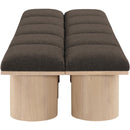  Color_Brown/ Natural -- Pavilion Brown Boucle Fabric Upholstered 10 pc Modular Bench IMAGE 4
