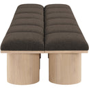  Color_Brown/ Natural -- Pavilion Brown Boucle Fabric Upholstered 12 pc Modular Bench IMAGE 4