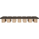  Color_Brown/ Natural -- Pavilion Brown Boucle Fabric Upholstered 14 pc Modular Bench IMAGE 3