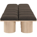  Color_Brown/ Natural -- Pavilion Brown Boucle Fabric Upholstered 14 pc Modular Bench IMAGE 4