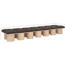  Color_Brown/ Natural -- Pavilion Brown Boucle Fabric Upholstered 14 pc Modular Bench IMAGE 6
