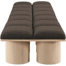  Color_Brown/ Natural -- Pavilion Brown Boucle Fabric Upholstered 14 pc Modular Bench IMAGE 4