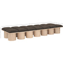  Color_Brown/ Natural -- Pavilion Brown Boucle Fabric Upholstered 14 pc Modular Bench IMAGE 7