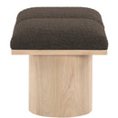  Color_Brown/ Natural -- Pavilion Brown Boucle Fabric Upholstered 2 pc Modular Bench IMAGE 4
