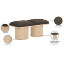  Color_Brown/ Natural -- Pavilion Brown Boucle Fabric Upholstered 2 pc Modular Bench IMAGE 8