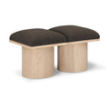  Color_Brown/ Natural -- Pavilion Brown Boucle Fabric Upholstered 2 pc Modular Bench IMAGE 1
