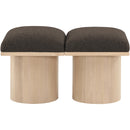 Color_Brown/ Natural -- Pavilion Brown Boucle Fabric Upholstered 2 pc Modular Bench IMAGE 3