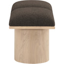  Color_Brown/ Natural -- Pavilion Brown Boucle Fabric Upholstered 2 pc Modular Bench IMAGE 4