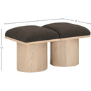  Color_Brown/ Natural -- Pavilion Brown Boucle Fabric Upholstered 2 pc Modular Bench IMAGE 6